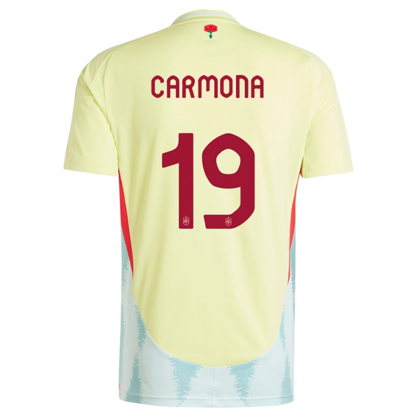 Niño Camiseta España Olga Carmona #19 Amarillo 2ª Equipación 24-26 La Camisa Perú