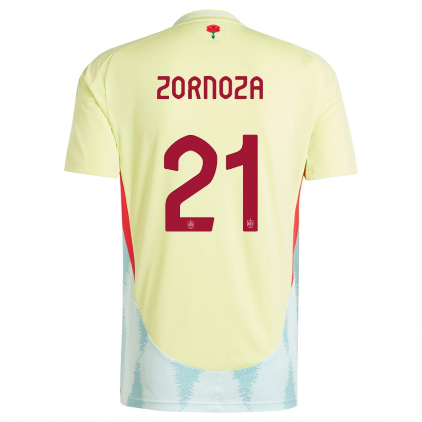 Niño Camiseta España Claudia Zornoza #21 Amarillo 2ª Equipación 24-26 La Camisa Perú