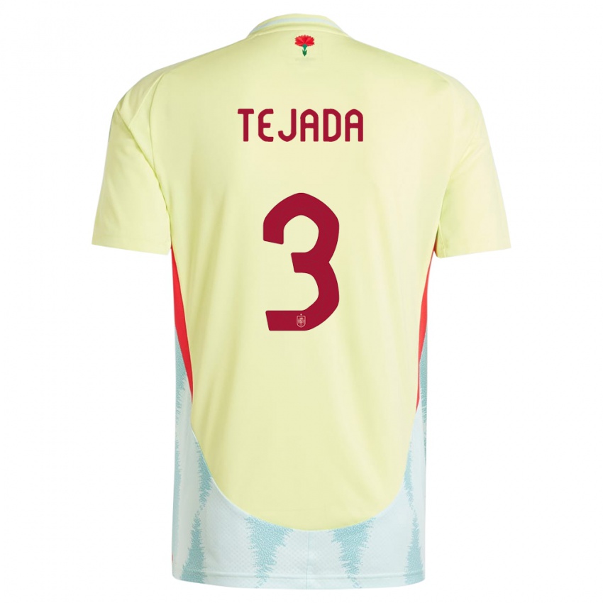 Niño Camiseta España Ana Tejada #3 Amarillo 2ª Equipación 24-26 La Camisa Perú