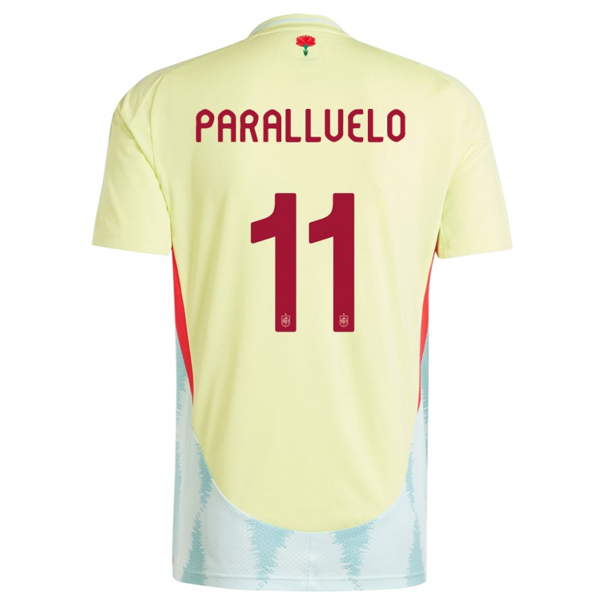 Niño Camiseta España Salma Paralluelo #11 Amarillo 2ª Equipación 24-26 La Camisa Perú