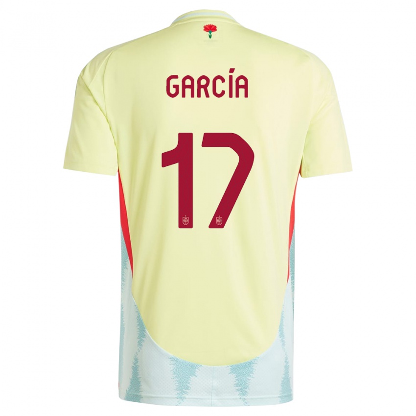 Niño Camiseta España Lucia Garcia #17 Amarillo 2ª Equipación 24-26 La Camisa Perú