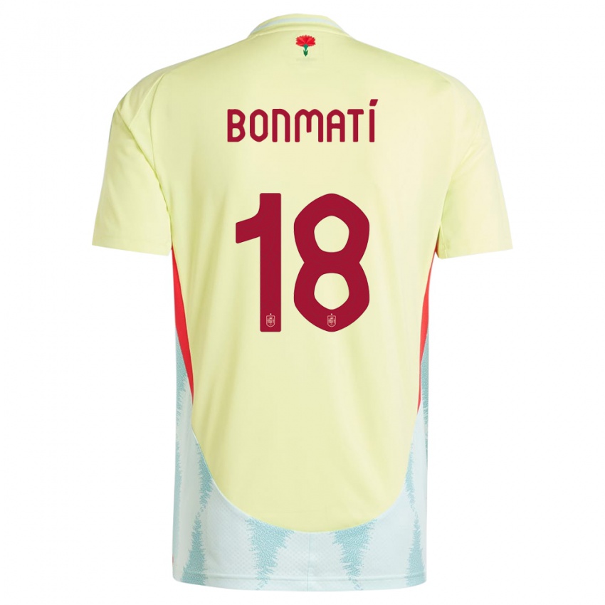 Niño Camiseta España Aitana Bonmati #18 Amarillo 2ª Equipación 24-26 La Camisa Perú