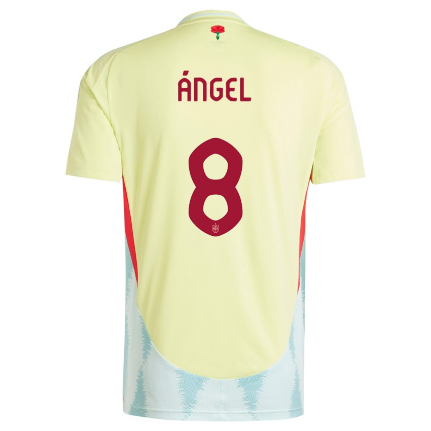 Niño Camiseta España Manuel Angel #8 Amarillo 2ª Equipación 24-26 La Camisa Perú