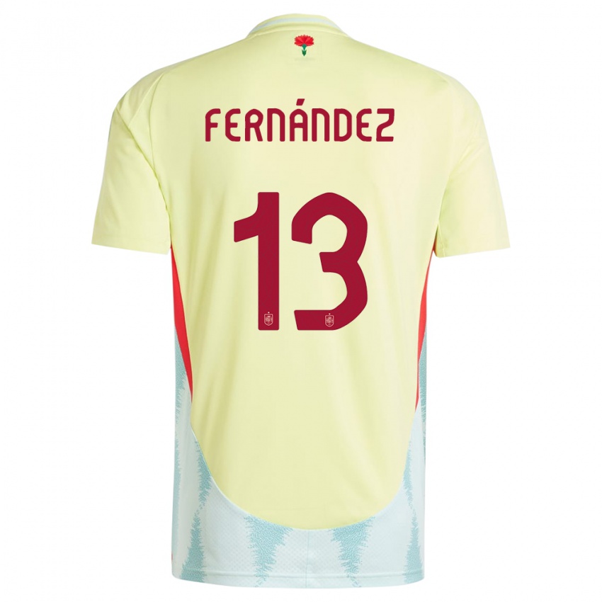 Niño Camiseta España Cesar Fernandez #13 Amarillo 2ª Equipación 24-26 La Camisa Perú