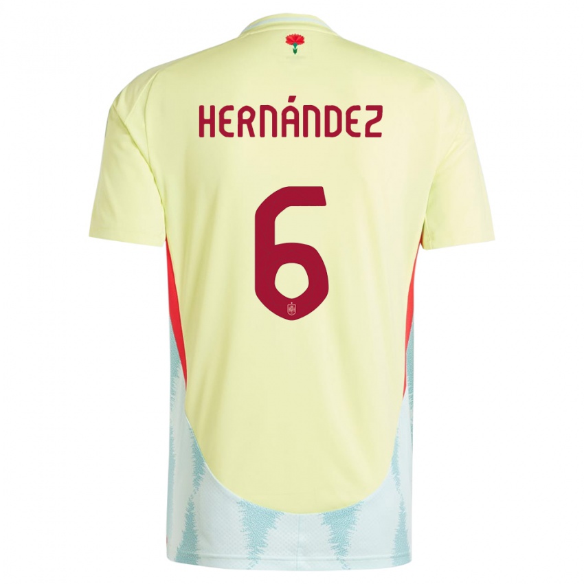 Niño Camiseta España Gerard Hernandez #6 Amarillo 2ª Equipación 24-26 La Camisa Perú