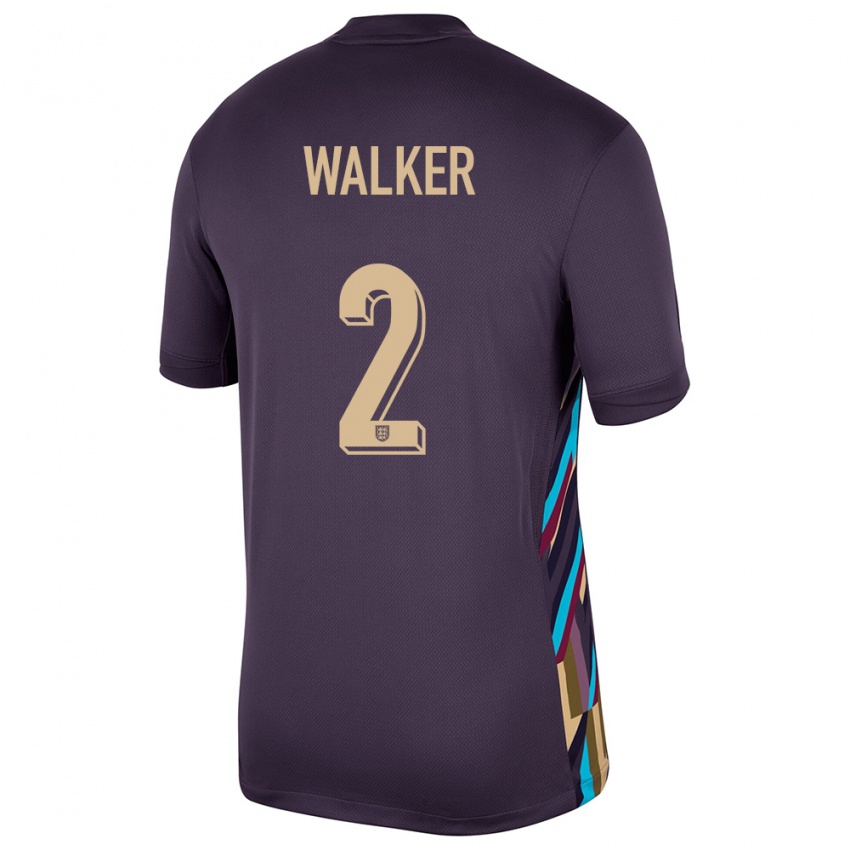 Niño Camiseta Inglaterra Kyle Walker #2 Pasa Oscura 2ª Equipación 24-26 La Camisa Perú