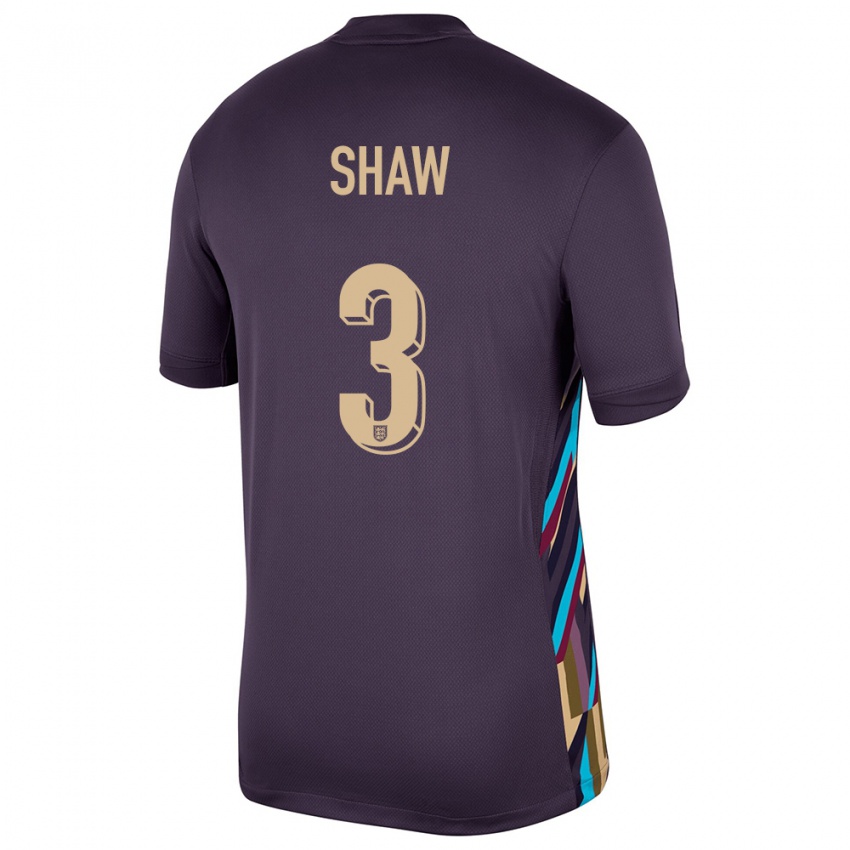 Niño Camiseta Inglaterra Luke Shaw #3 Pasa Oscura 2ª Equipación 24-26 La Camisa Perú