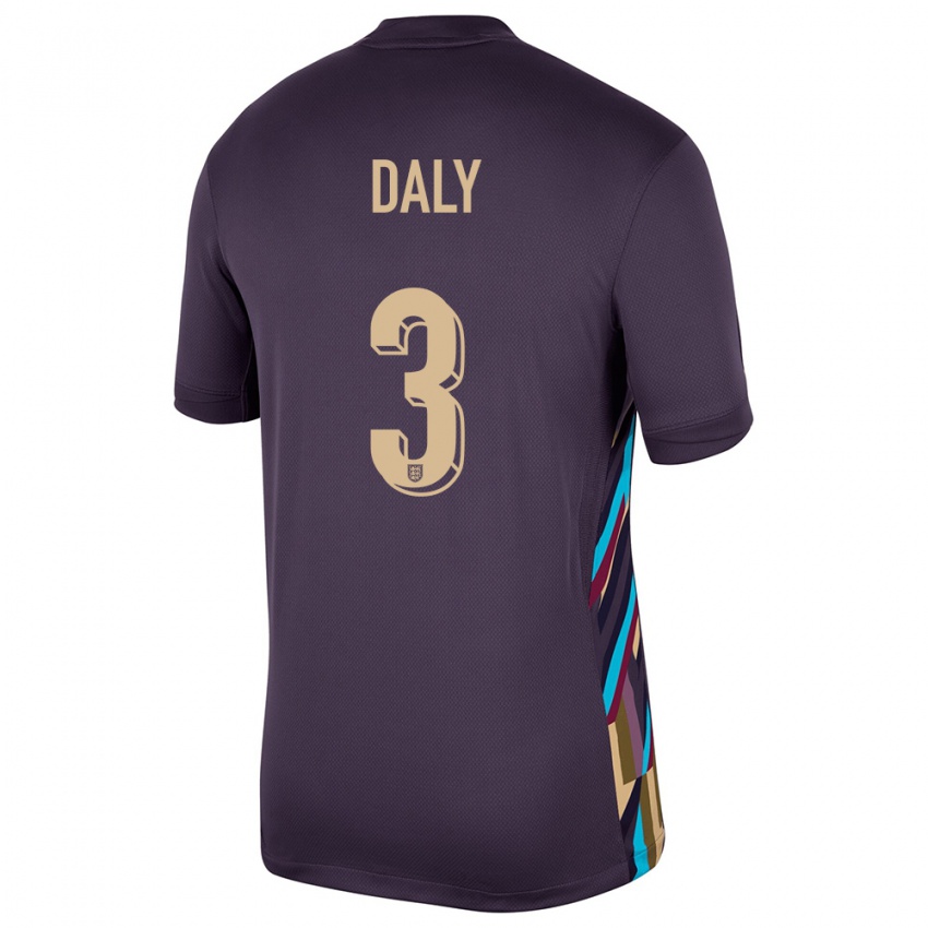 Niño Camiseta Inglaterra Rachel Daly #3 Pasa Oscura 2ª Equipación 24-26 La Camisa Perú