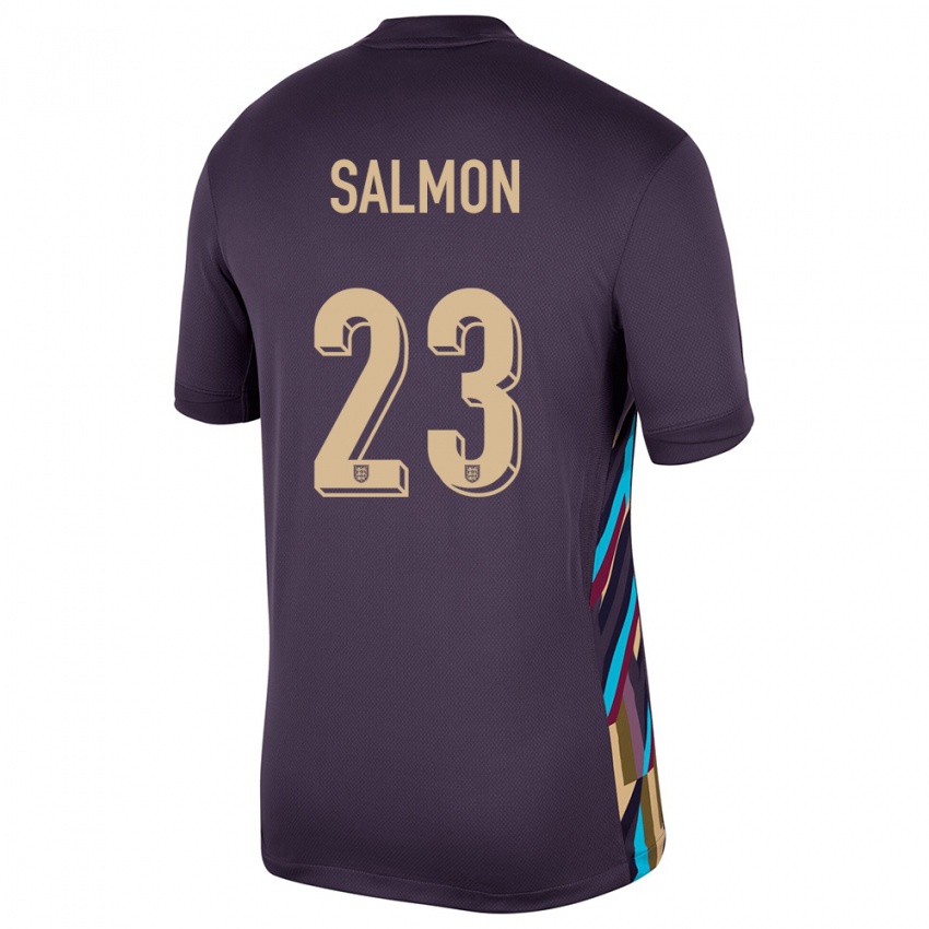 Niño Camiseta Inglaterra Ebony Salmon #23 Pasa Oscura 2ª Equipación 24-26 La Camisa Perú