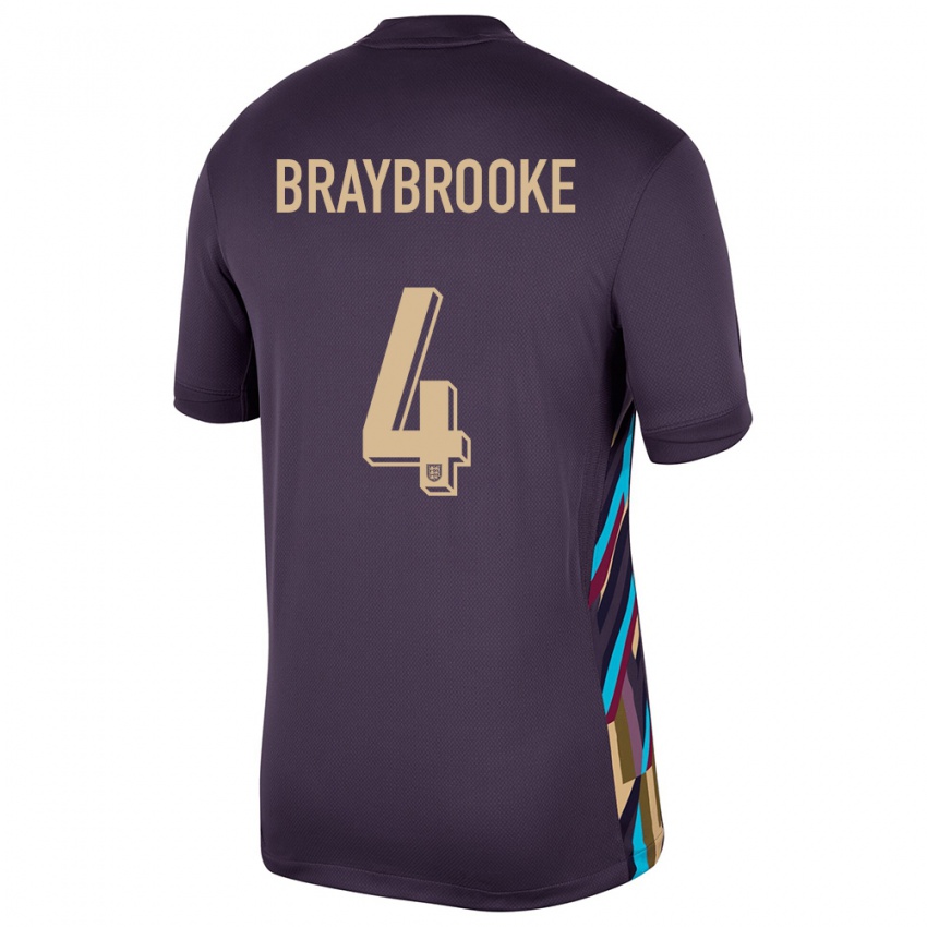 Niño Camiseta Inglaterra Samuel Braybrooke #4 Pasa Oscura 2ª Equipación 24-26 La Camisa Perú