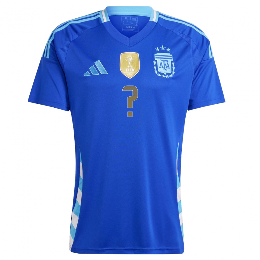 Niño Camiseta Argentina Su Nombre #0 Azul 2ª Equipación 24-26 La Camisa Perú