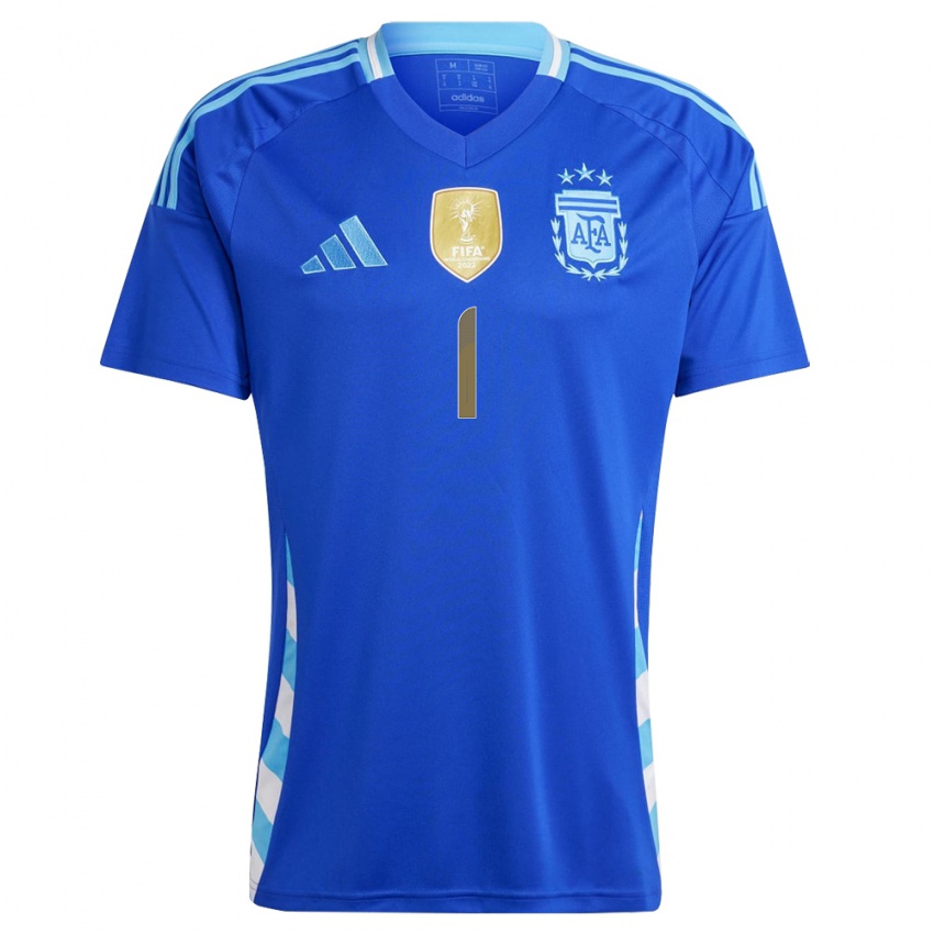 Niño Camiseta Argentina Francisco Gomez #1 Azul 2ª Equipación 24-26 La Camisa Perú