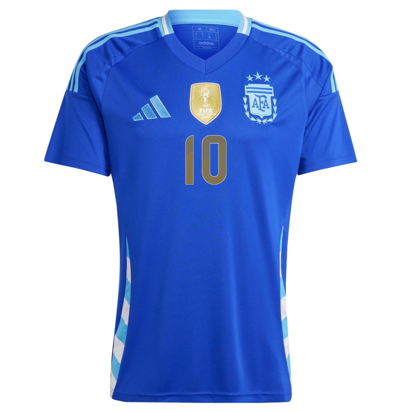 Niño Camiseta Argentina Lionel Messi #10 Azul 2ª Equipación 24-26 La Camisa Perú