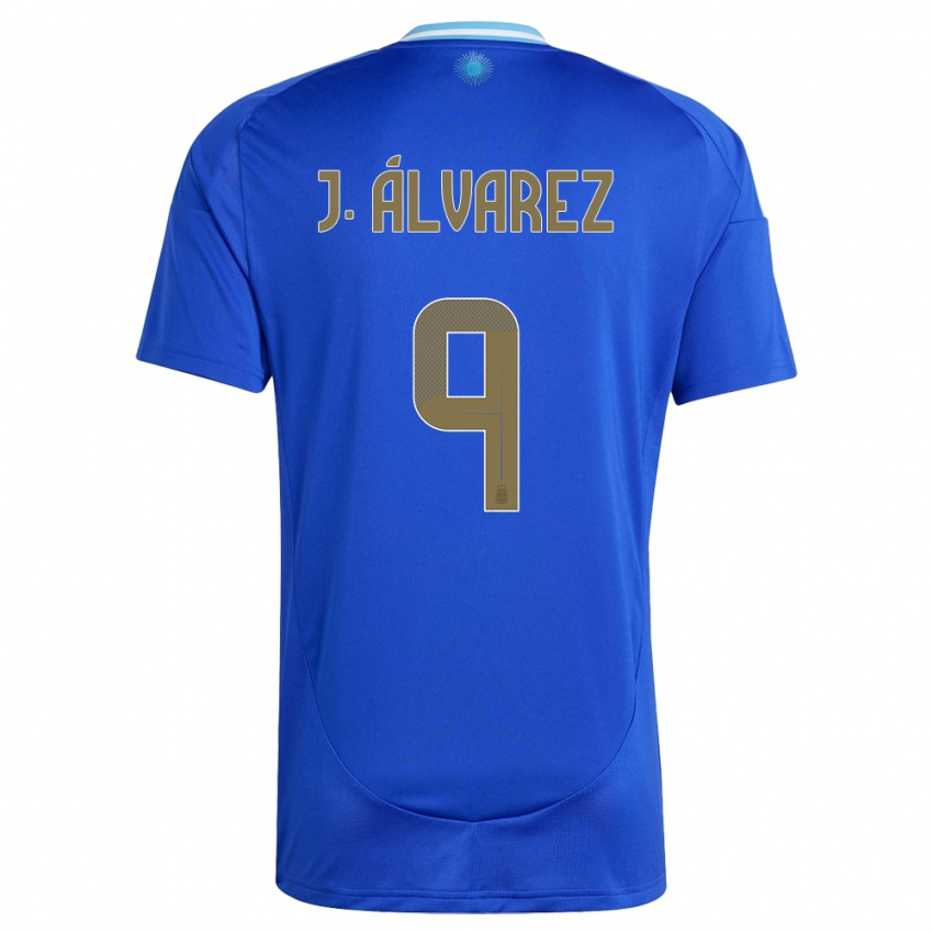 Niño Camiseta Argentina Julian Alvarez #9 Azul 2ª Equipación 24-26 La Camisa Perú