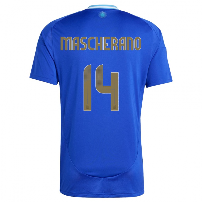 Niño Camiseta Argentina Javier Mascherano #14 Azul 2ª Equipación 24-26 La Camisa Perú