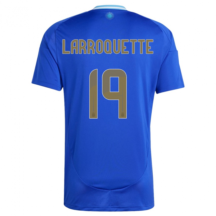 Niño Camiseta Argentina Mariana Larroquette #19 Azul 2ª Equipación 24-26 La Camisa Perú