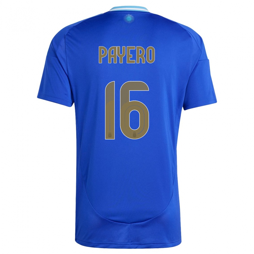 Niño Camiseta Argentina Martin Payero #16 Azul 2ª Equipación 24-26 La Camisa Perú