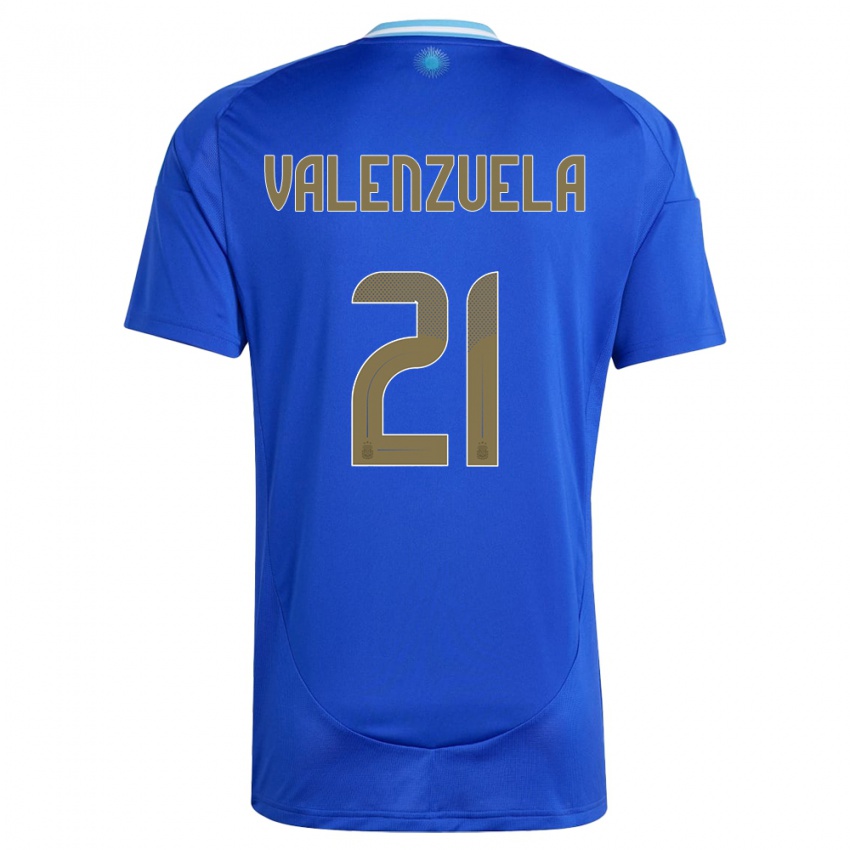 Niño Camiseta Argentina Fernando Valenzuela #21 Azul 2ª Equipación 24-26 La Camisa Perú