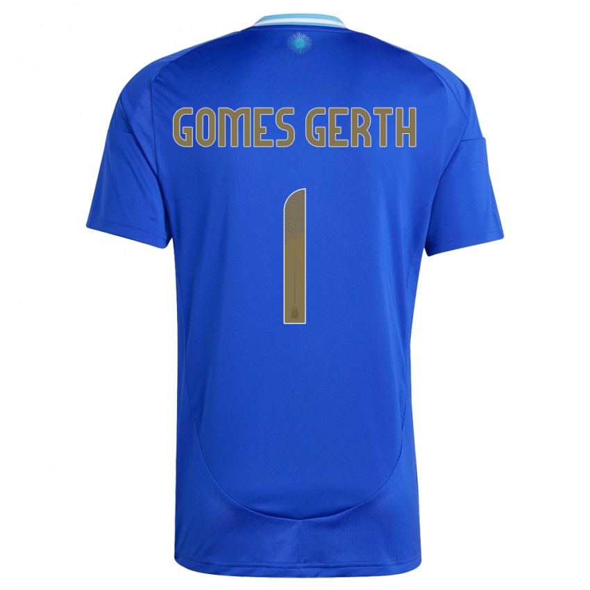 Niño Camiseta Argentina Federico Gomes Gerth #1 Azul 2ª Equipación 24-26 La Camisa Perú