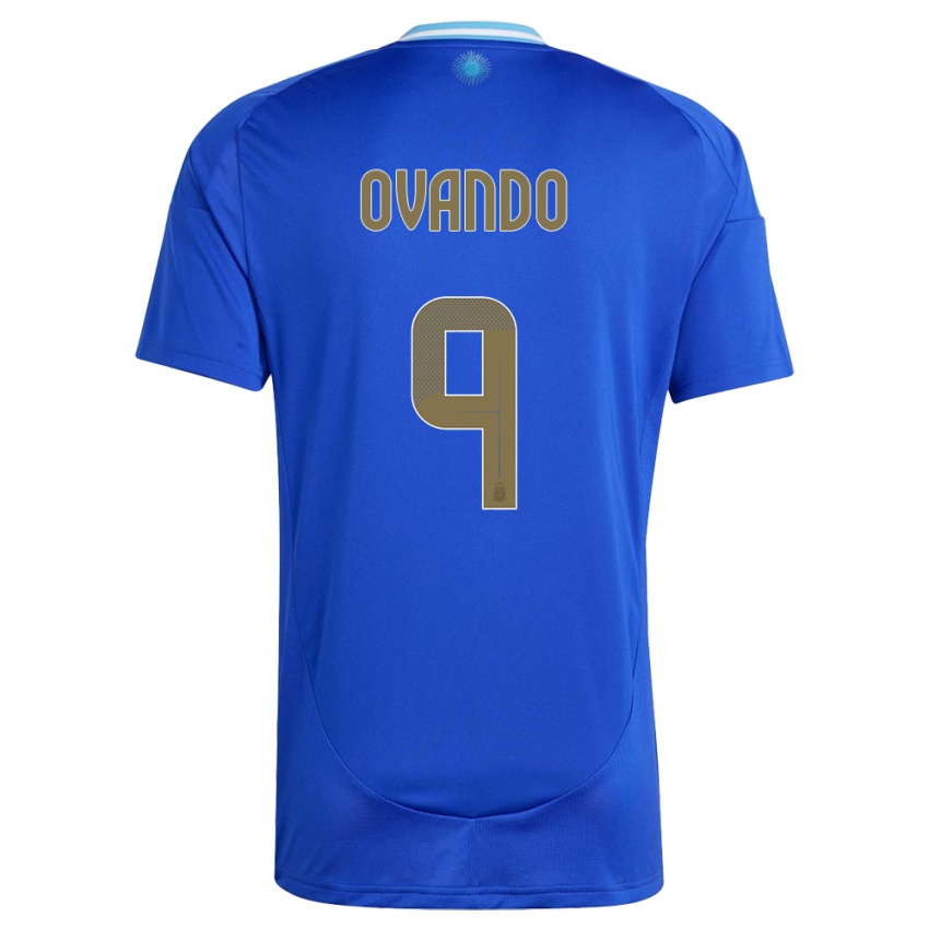 Niño Camiseta Argentina Lautaro Ovando #9 Azul 2ª Equipación 24-26 La Camisa Perú