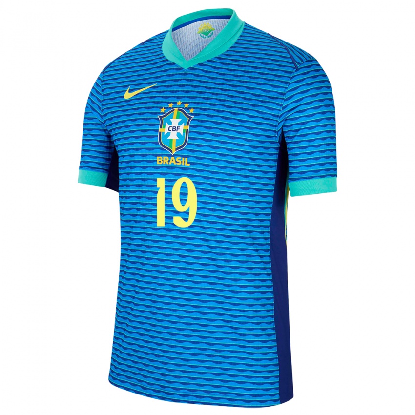 Niño Camiseta Brasil Ludmila #19 Azul 2ª Equipación 24-26 La Camisa Perú