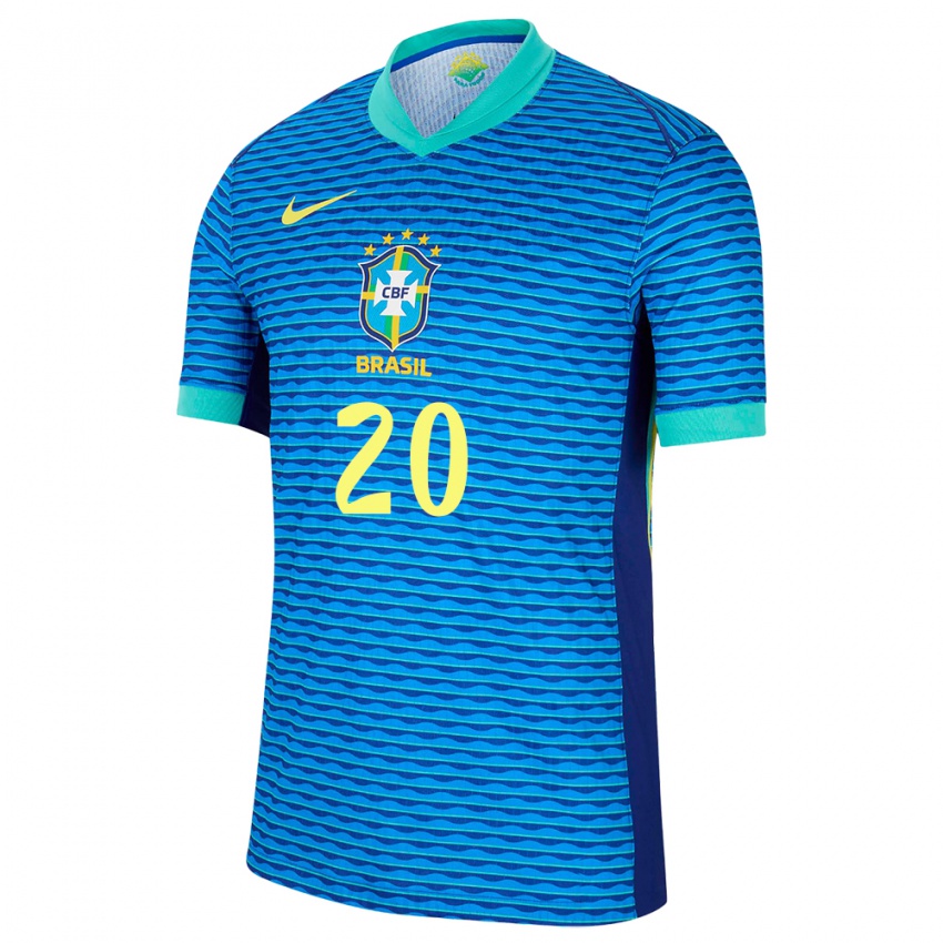 Niño Camiseta Brasil Dudu #20 Azul 2ª Equipación 24-26 La Camisa Perú