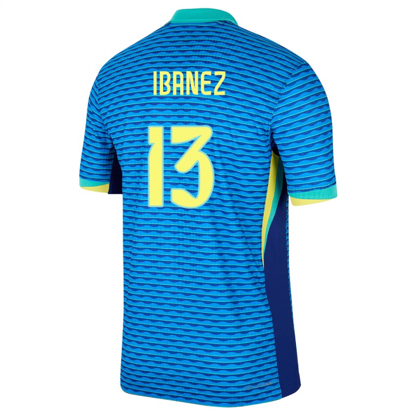 Niño Camiseta Brasil Roger Ibanez #13 Azul 2ª Equipación 24-26 La Camisa Perú