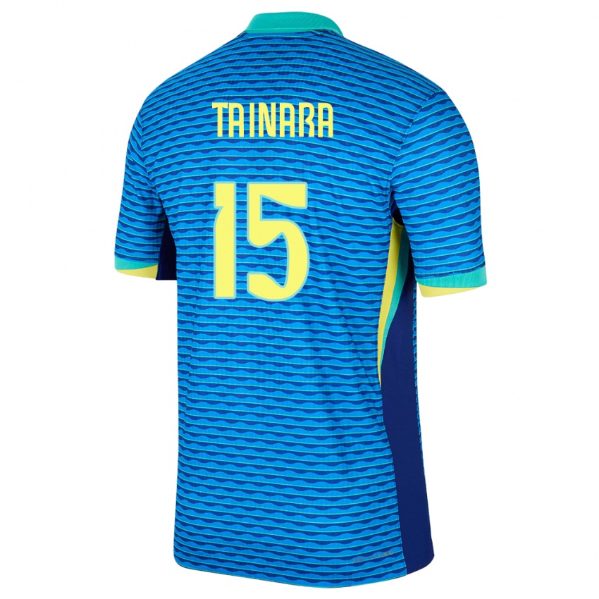 Niño Camiseta Brasil Tainara #15 Azul 2ª Equipación 24-26 La Camisa Perú