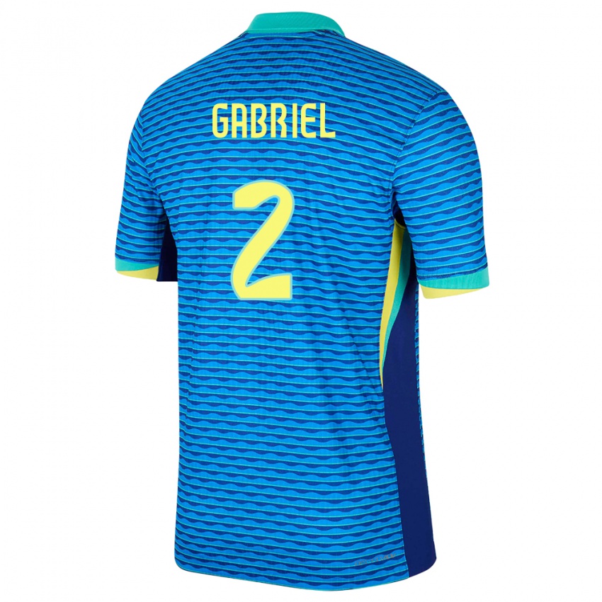 Niño Camiseta Brasil Victor Gabriel #2 Azul 2ª Equipación 24-26 La Camisa Perú