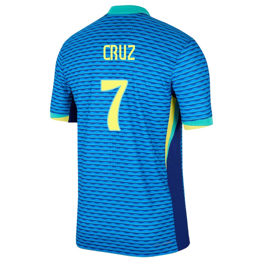 Niño Camiseta Brasil Joao Cruz #7 Azul 2ª Equipación 24-26 La Camisa Perú