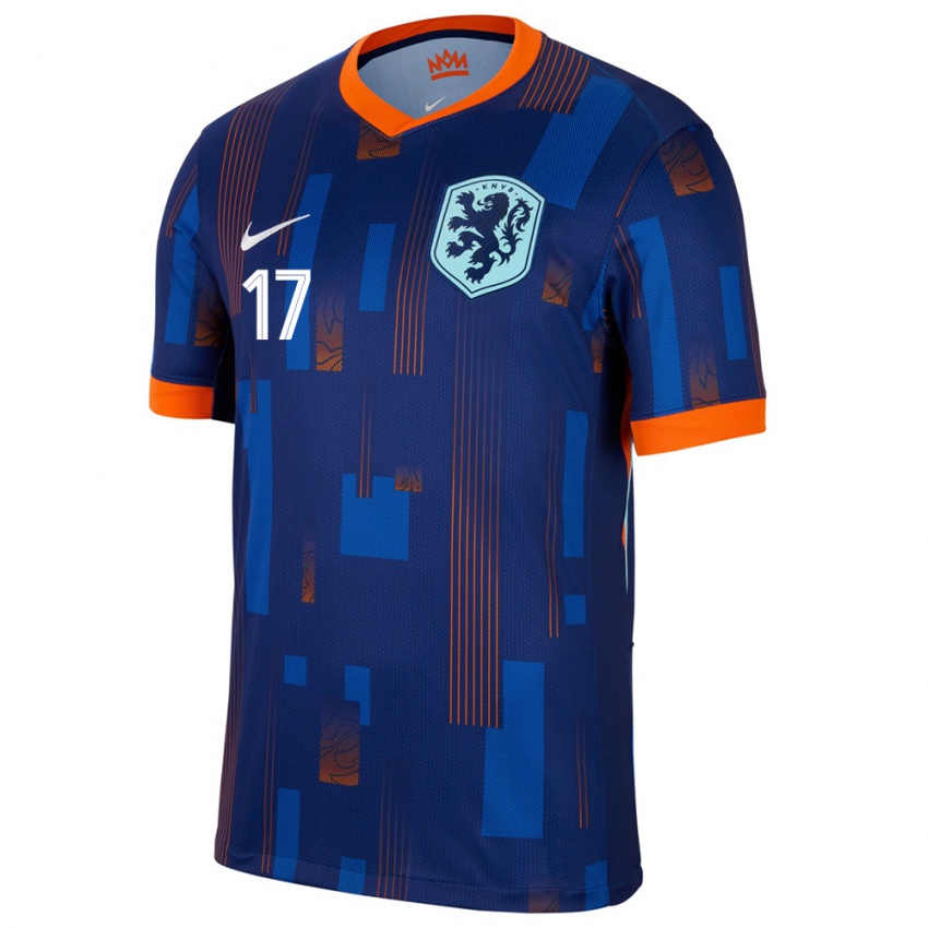 Niño Camiseta Países Bajos Daley Blind #17 Azul 2ª Equipación 24-26 La Camisa Perú