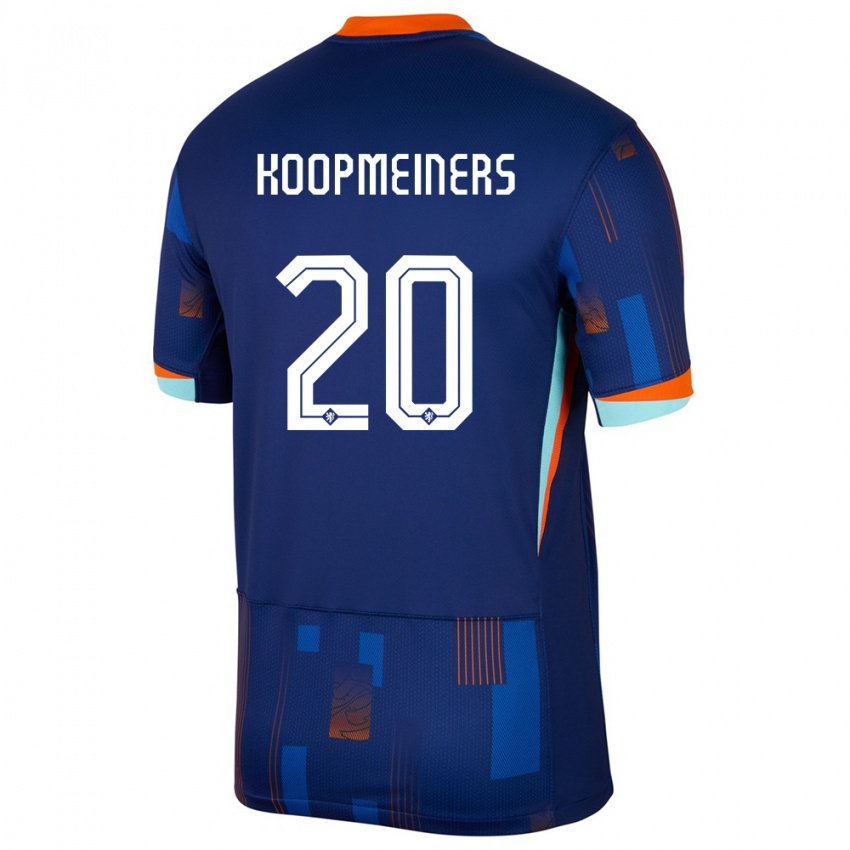 Niño Camiseta Países Bajos Teun Koopmeiners #20 Azul 2ª Equipación 24-26 La Camisa Perú