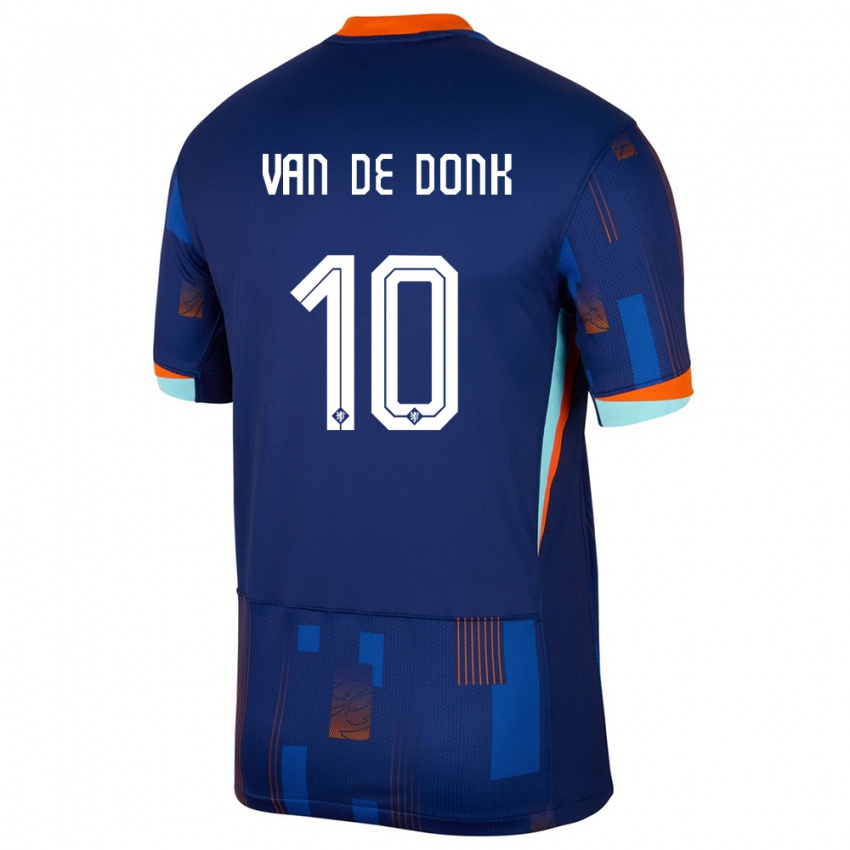 Niño Camiseta Países Bajos Danielle Van De Donk #10 Azul 2ª Equipación 24-26 La Camisa Perú