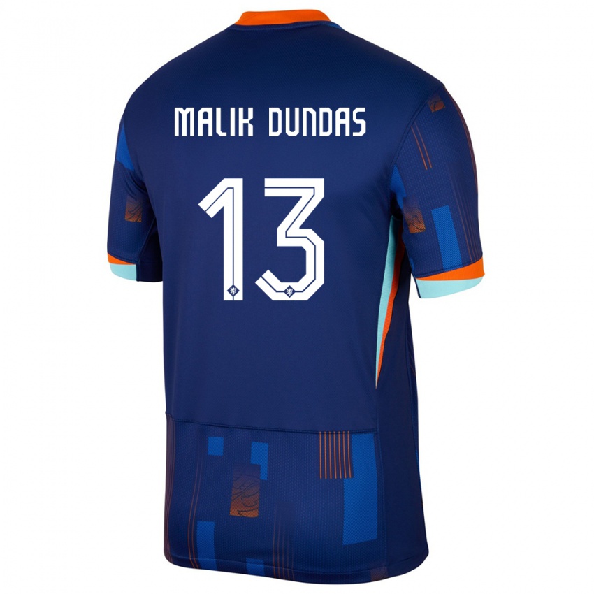 Niño Camiseta Países Bajos Noa Malik Dundas #13 Azul 2ª Equipación 24-26 La Camisa Perú