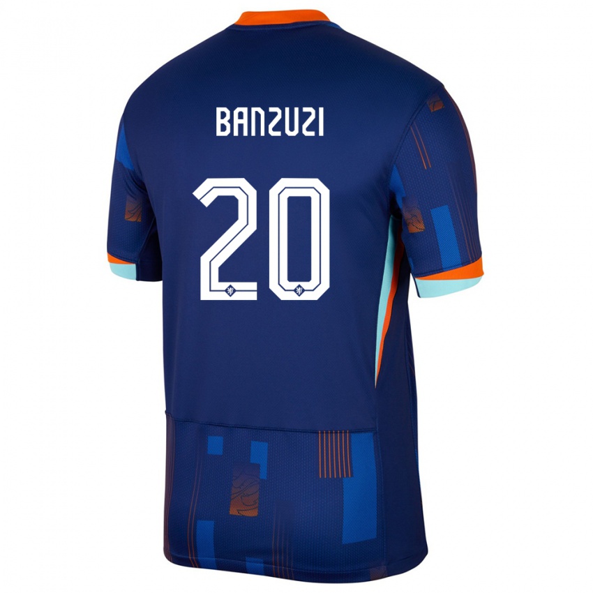 Niño Camiseta Países Bajos Ezechiel Banzuzi #20 Azul 2ª Equipación 24-26 La Camisa Perú