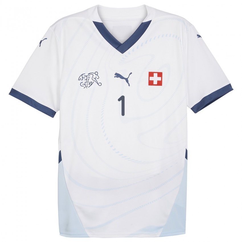 Niño Camiseta Suiza Yann Sommer #1 Blanco 2ª Equipación 24-26 La Camisa Perú