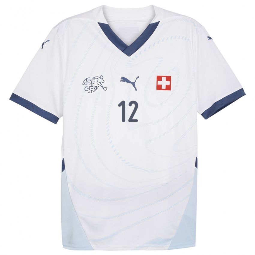 Niño Camiseta Suiza Gianni De Nitti #12 Blanco 2ª Equipación 24-26 La Camisa Perú