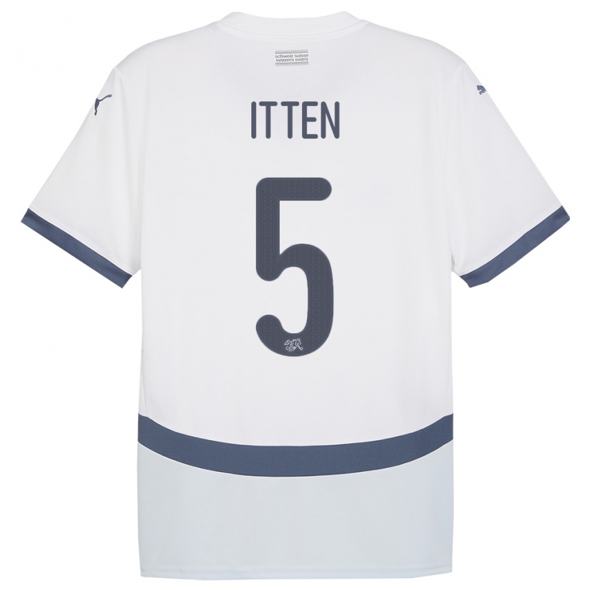 Niño Camiseta Suiza Cedric Itten #5 Blanco 2ª Equipación 24-26 La Camisa Perú
