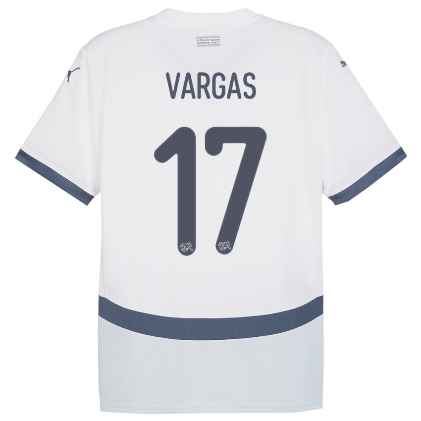 Niño Camiseta Suiza Ruben Vargas #17 Blanco 2ª Equipación 24-26 La Camisa Perú