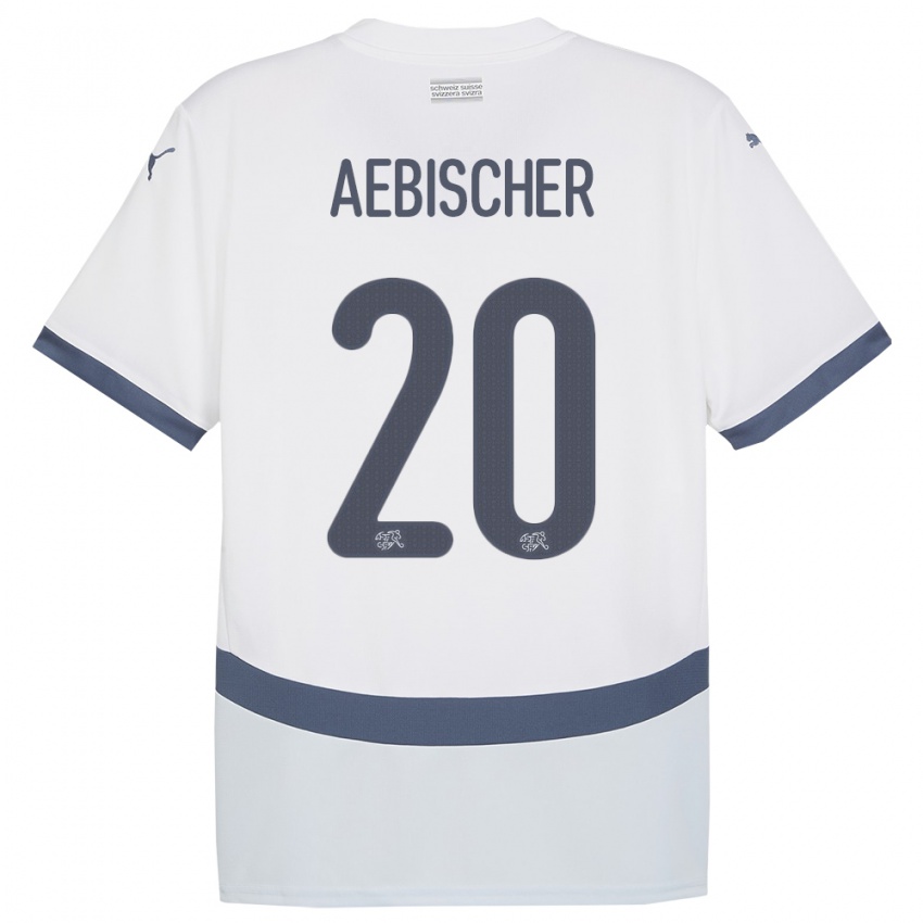 Niño Camiseta Suiza Michel Aebischer #20 Blanco 2ª Equipación 24-26 La Camisa Perú