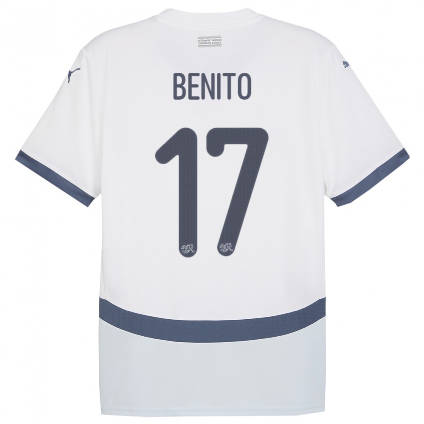 Niño Camiseta Suiza Loris Benito #17 Blanco 2ª Equipación 24-26 La Camisa Perú