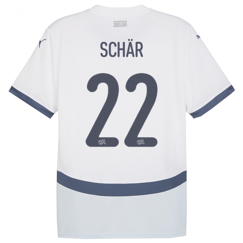 Niño Camiseta Suiza Fabian Schar #22 Blanco 2ª Equipación 24-26 La Camisa Perú