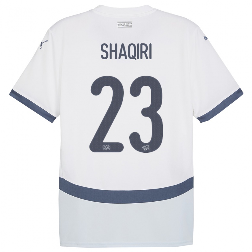 Niño Camiseta Suiza Xherdan Shaqiri #23 Blanco 2ª Equipación 24-26 La Camisa Perú