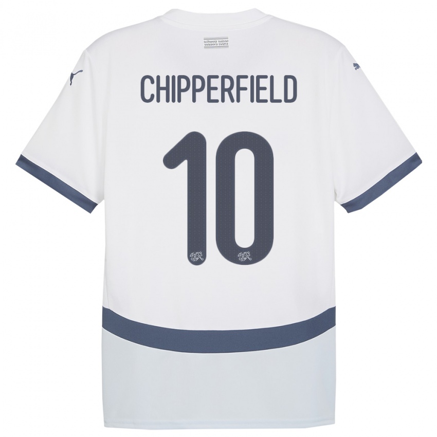 Niño Camiseta Suiza Liam Chipperfield #10 Blanco 2ª Equipación 24-26 La Camisa Perú