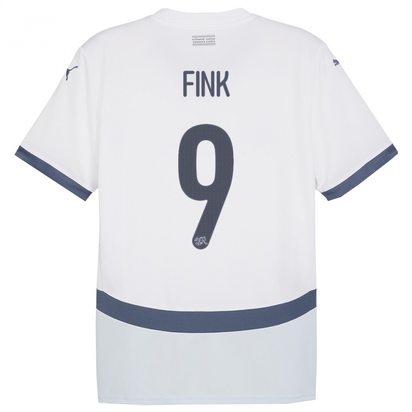 Niño Camiseta Suiza Bradley Fink #9 Blanco 2ª Equipación 24-26 La Camisa Perú