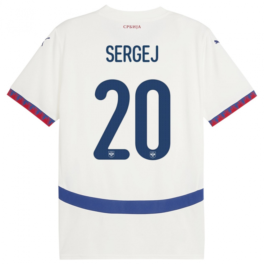 Niño Camiseta Serbia Sergej Milinkovic-Savic #20 Blanco 2ª Equipación 24-26 La Camisa Perú