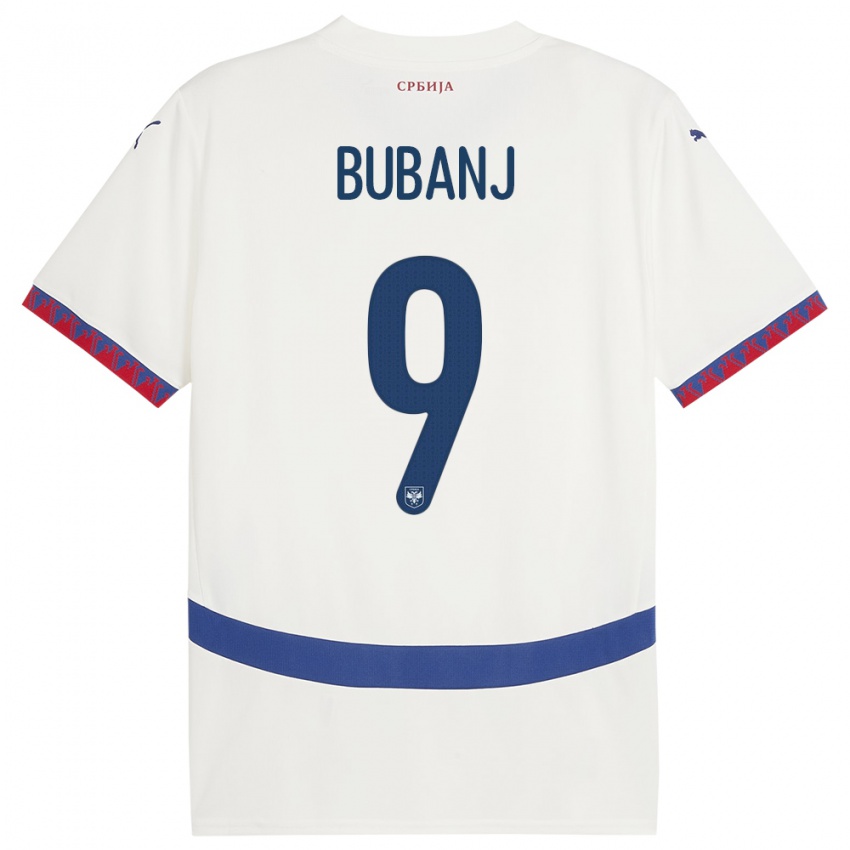 Niño Camiseta Serbia Mateja Bubanj #9 Blanco 2ª Equipación 24-26 La Camisa Perú