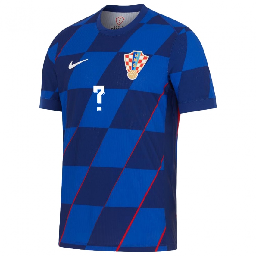 Niño Camiseta Croacia Su Nombre #0 Azul 2ª Equipación 24-26 La Camisa Perú