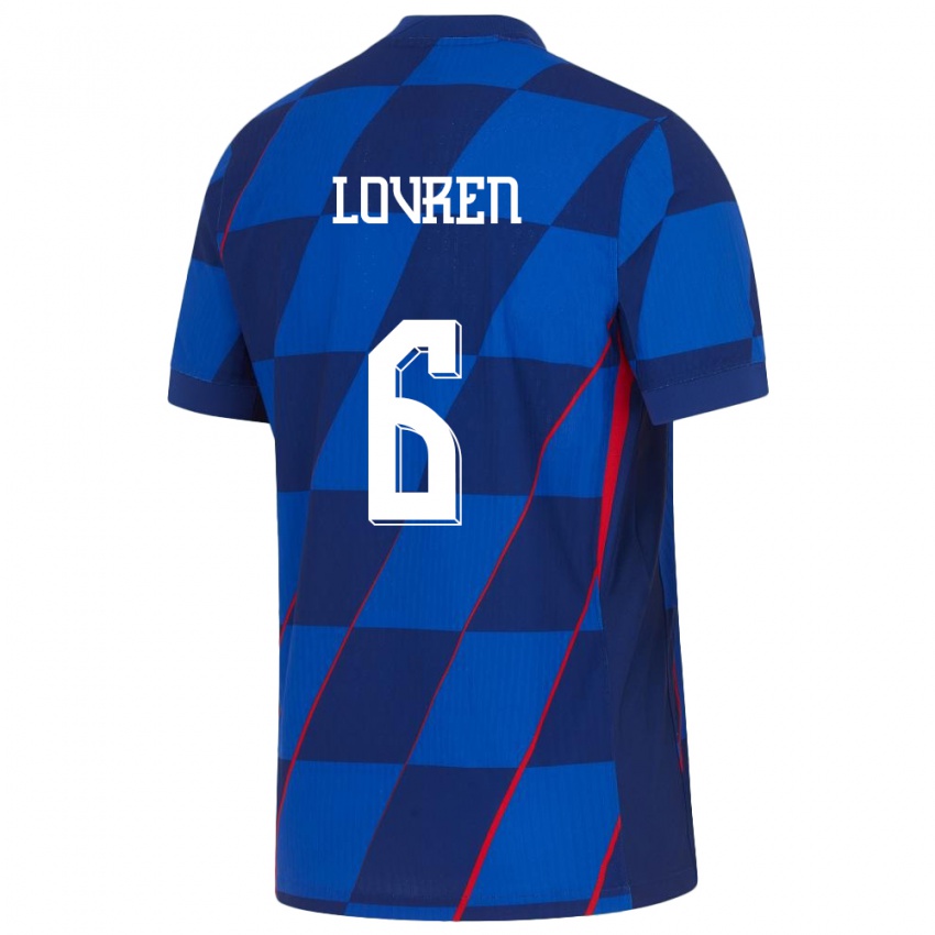 Niño Camiseta Croacia Dejan Lovren #6 Azul 2ª Equipación 24-26 La Camisa Perú