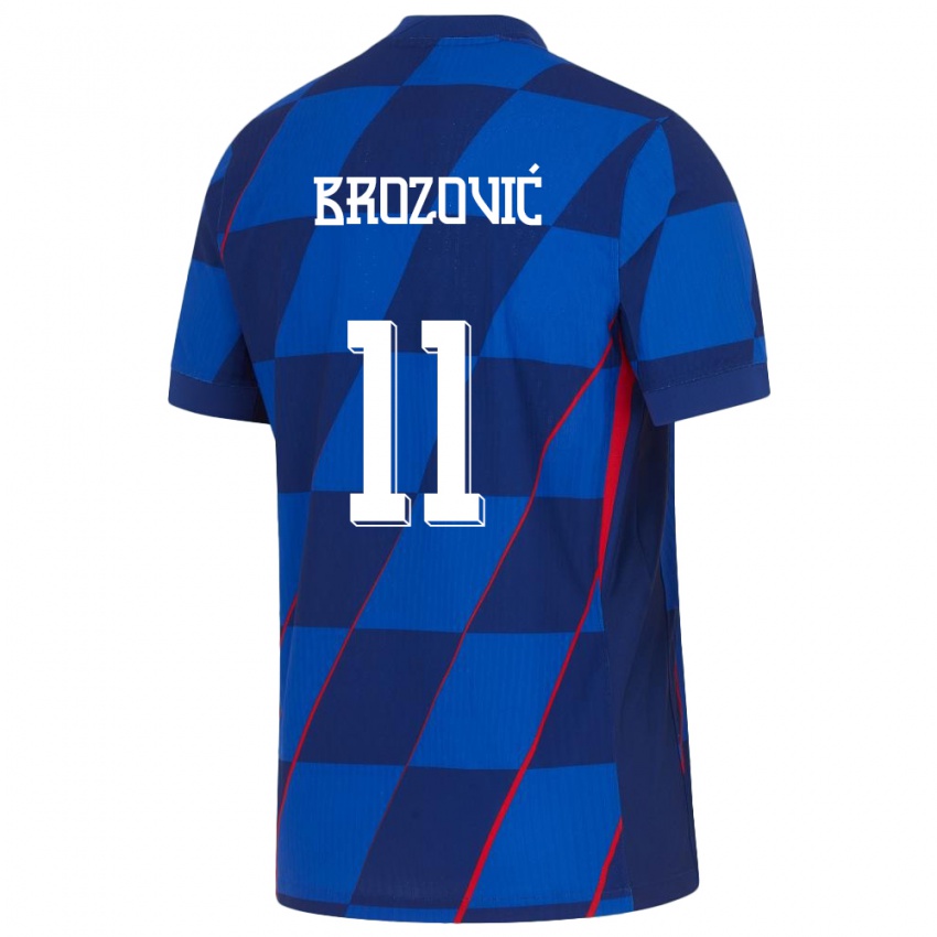 Niño Camiseta Croacia Marcelo Brozovic #11 Azul 2ª Equipación 24-26 La Camisa Perú